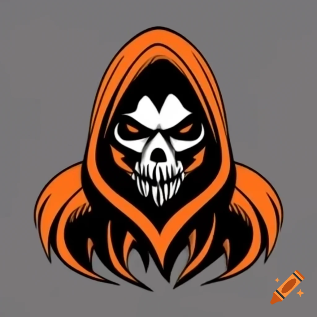 Dementor character in orange and black color scheme