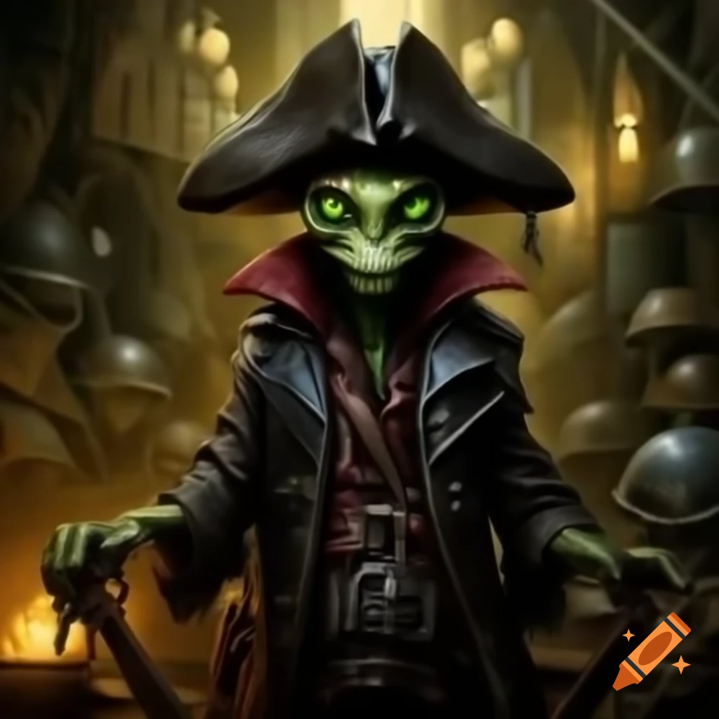 Alien pirate character design