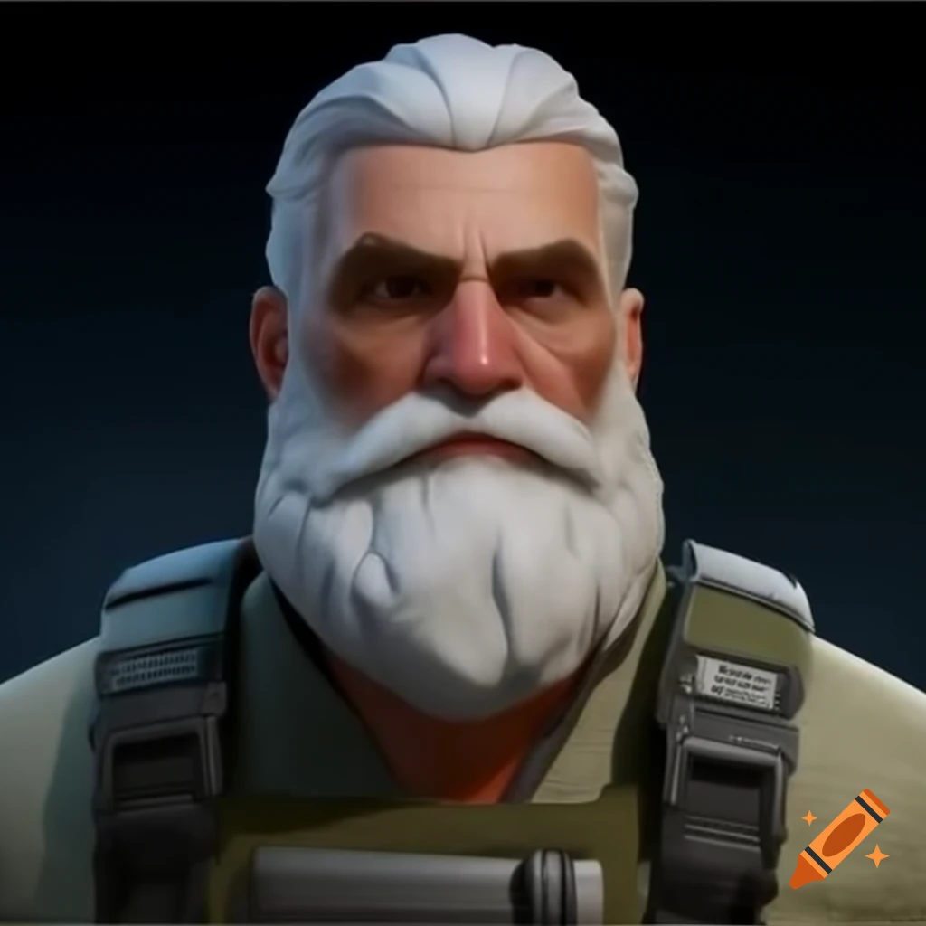 Man with white beard wearing spec ops gear and carrying a backpack