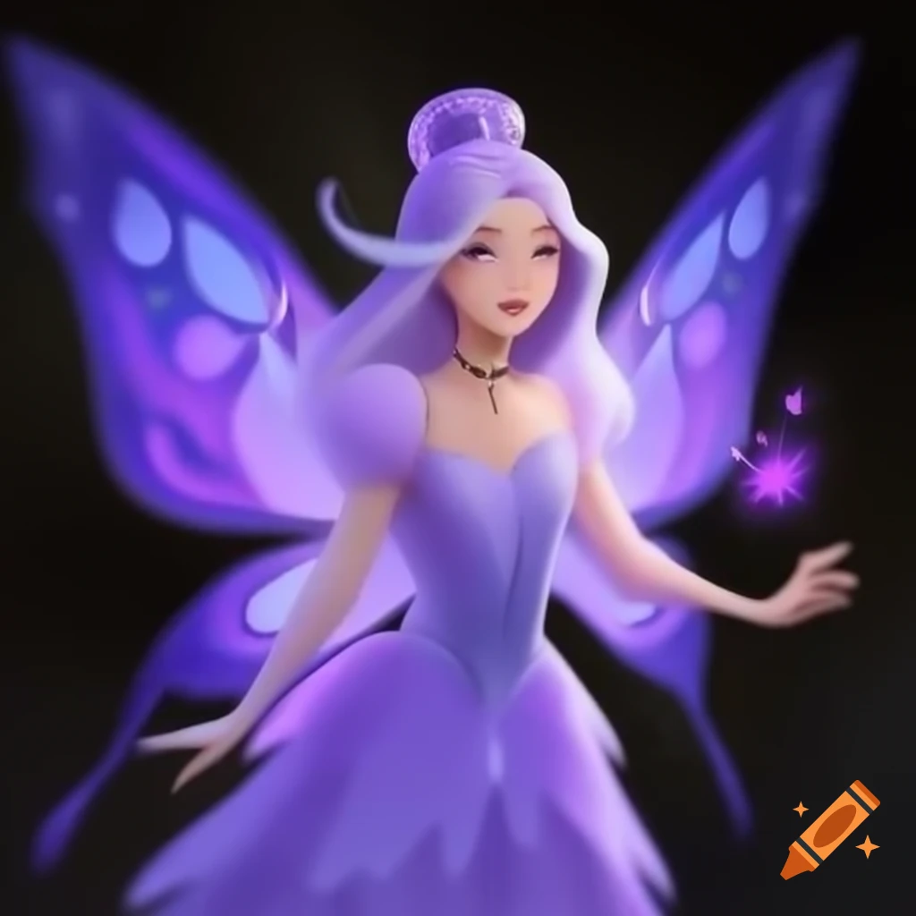 Magical purple fairy princess