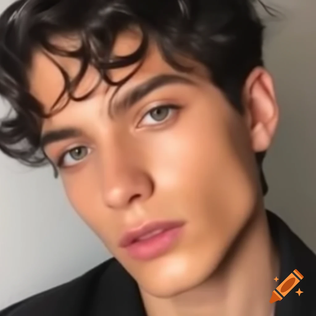 Person with wavy light brown hair and diamond-shaped face