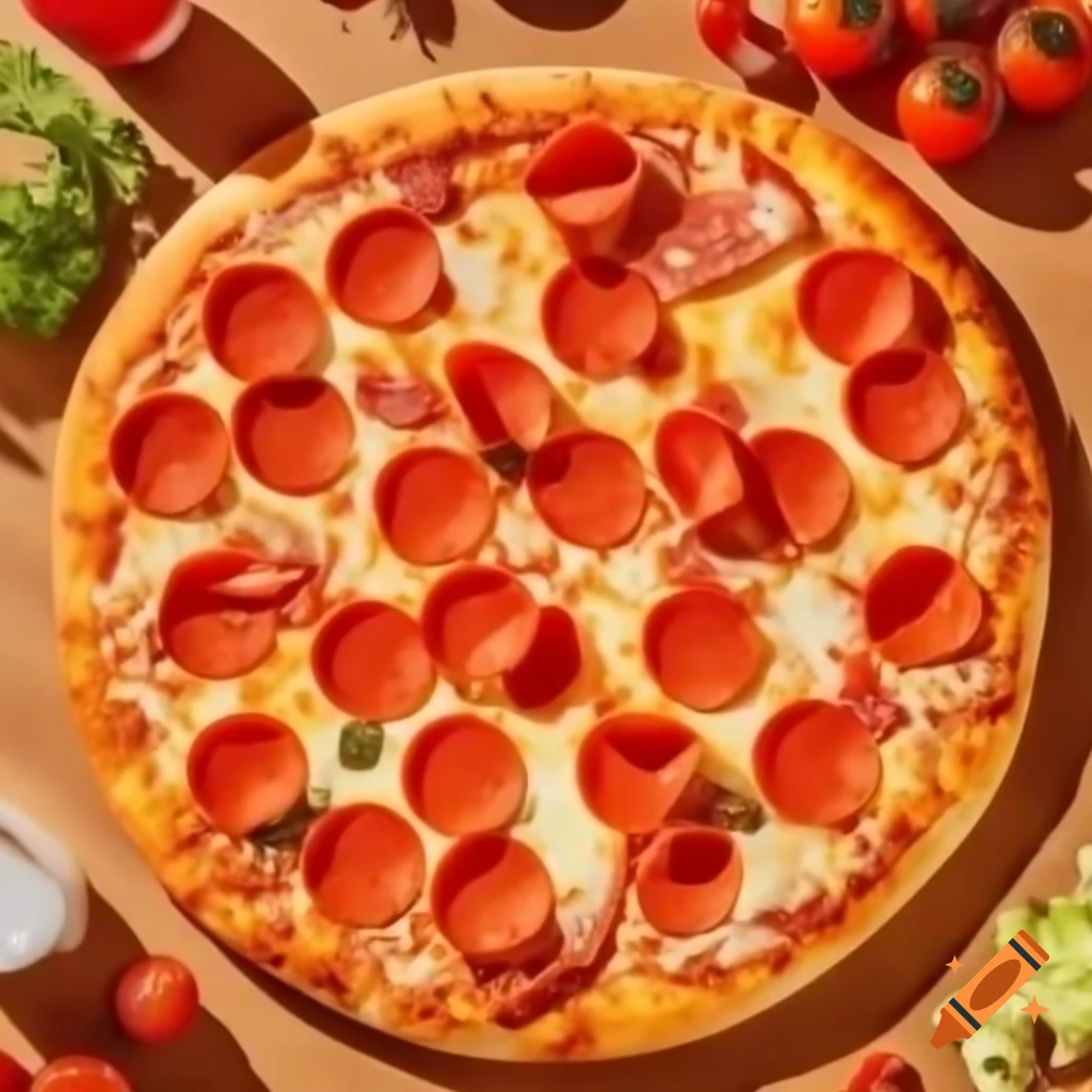 Delicious pizza with various toppings
