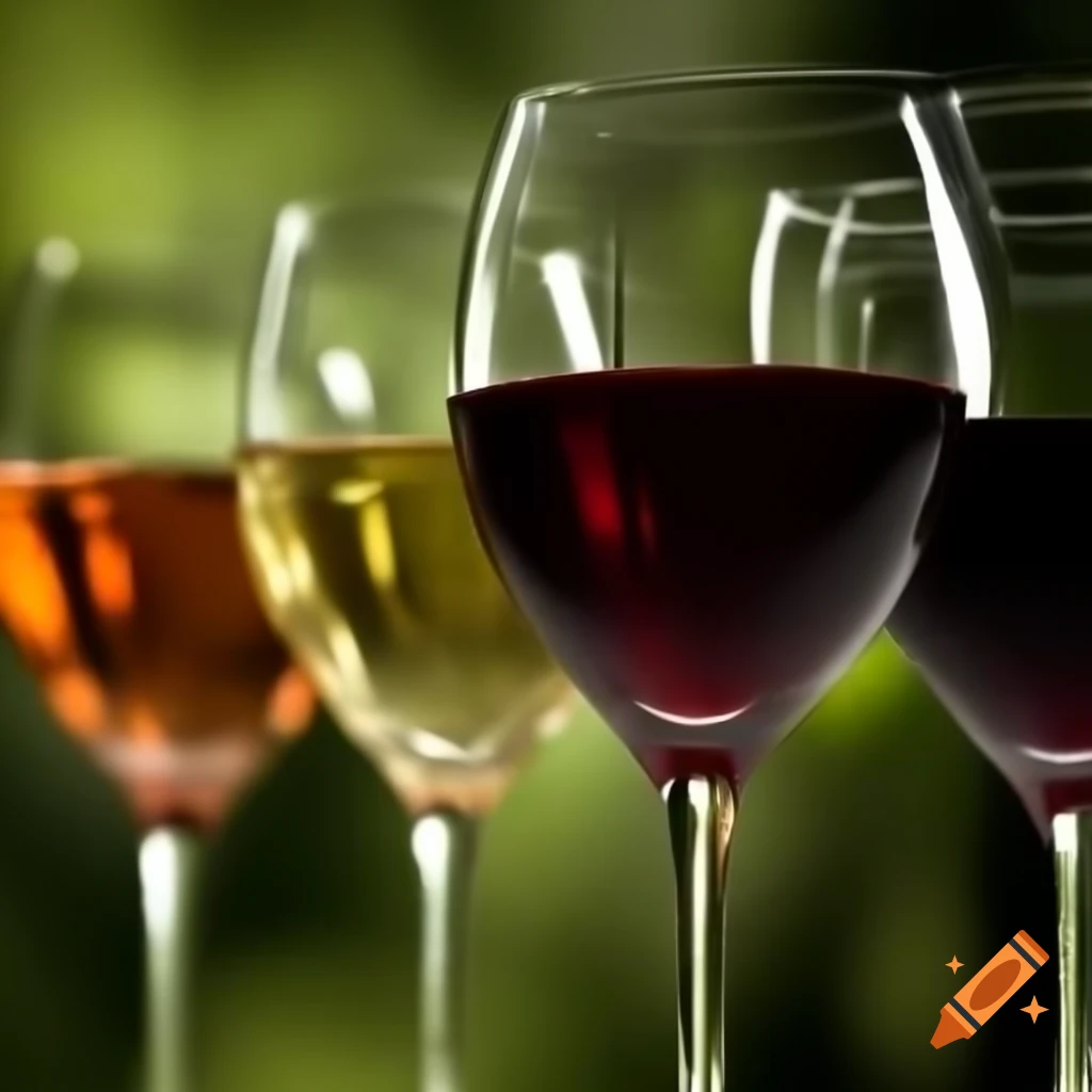 A glass of wine with natural elements