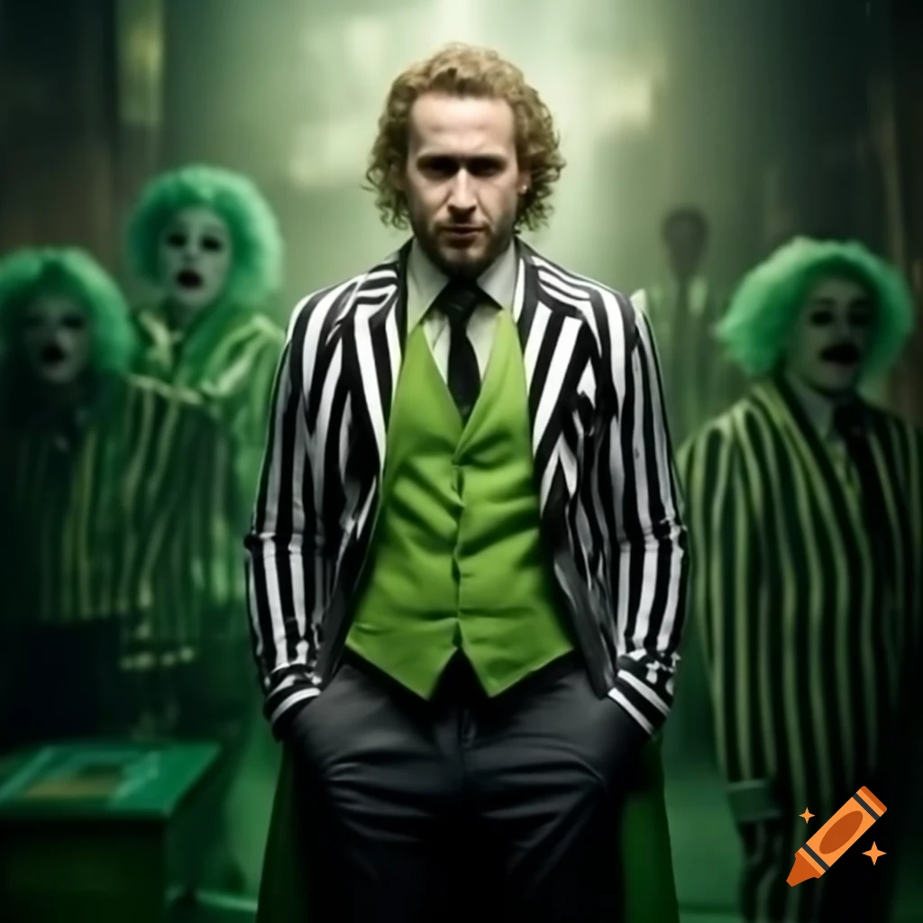 Ryan Gosling in Beetlejuice costume