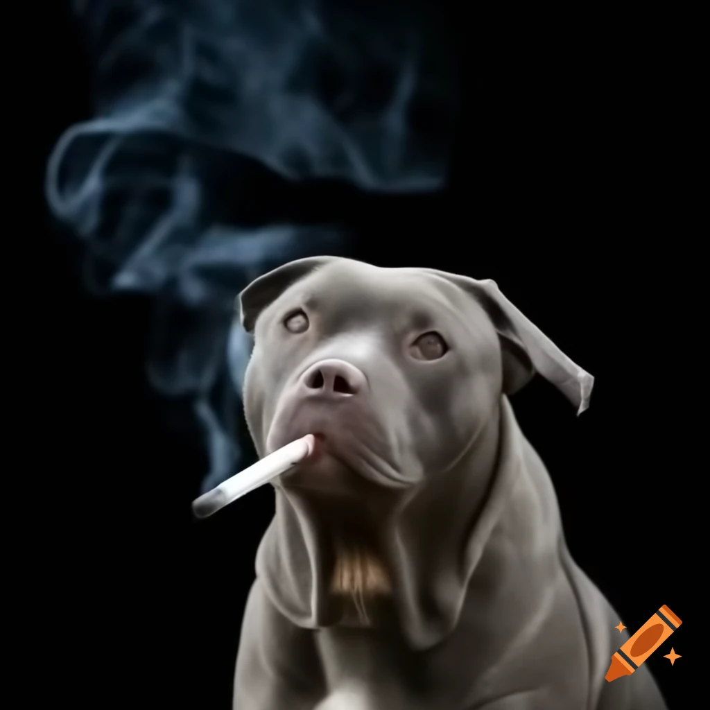 Pet smoking in a playful setting
