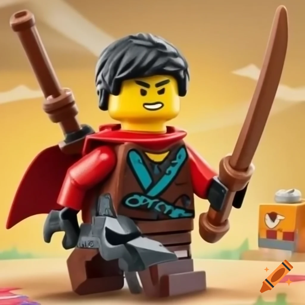 Lego Ninjago characters in action