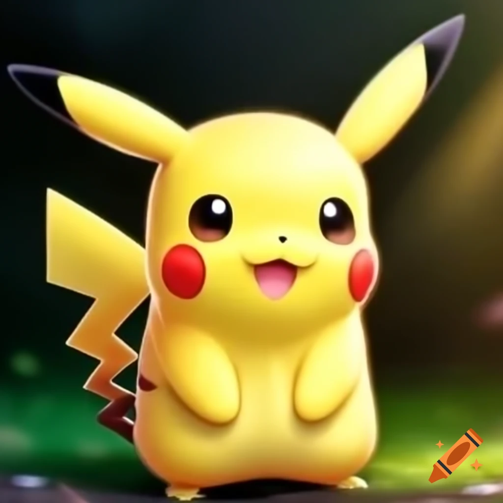 Pikachu illuminated in soft light