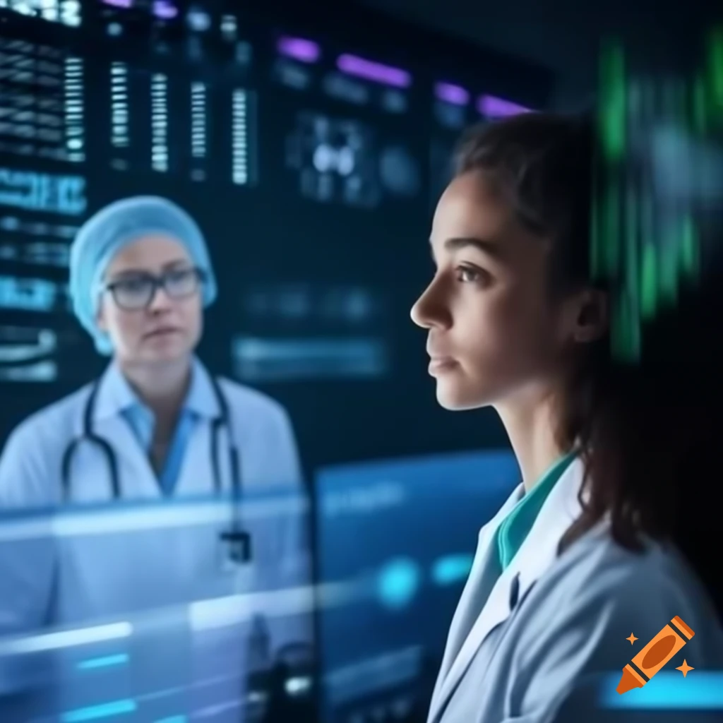 Doctor and patient reviewing digital medical charts
