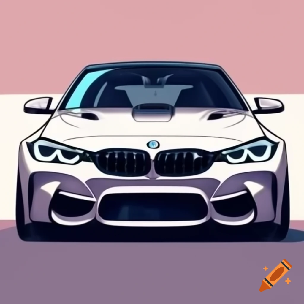 Cartoon illustration of a ford mustang ute on craiyon