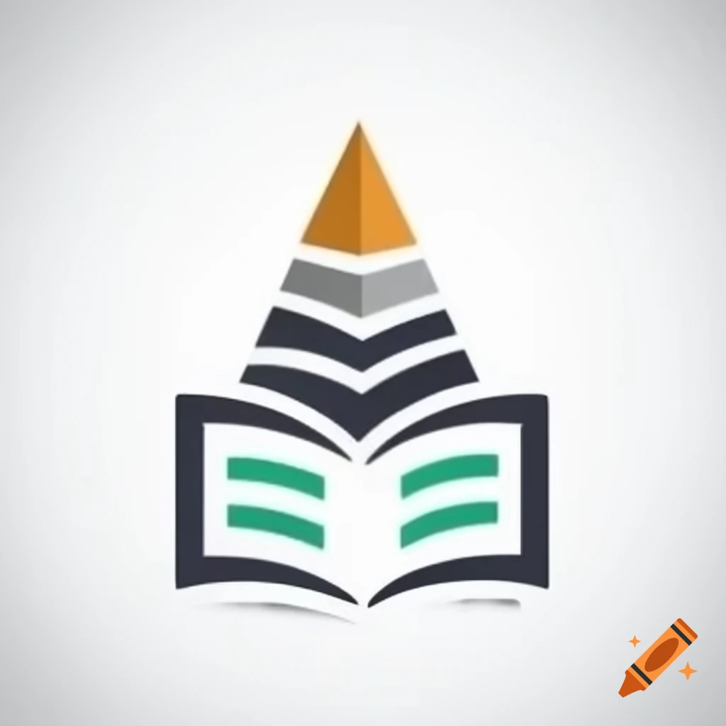 Simple pyramid logo reading a newspaper