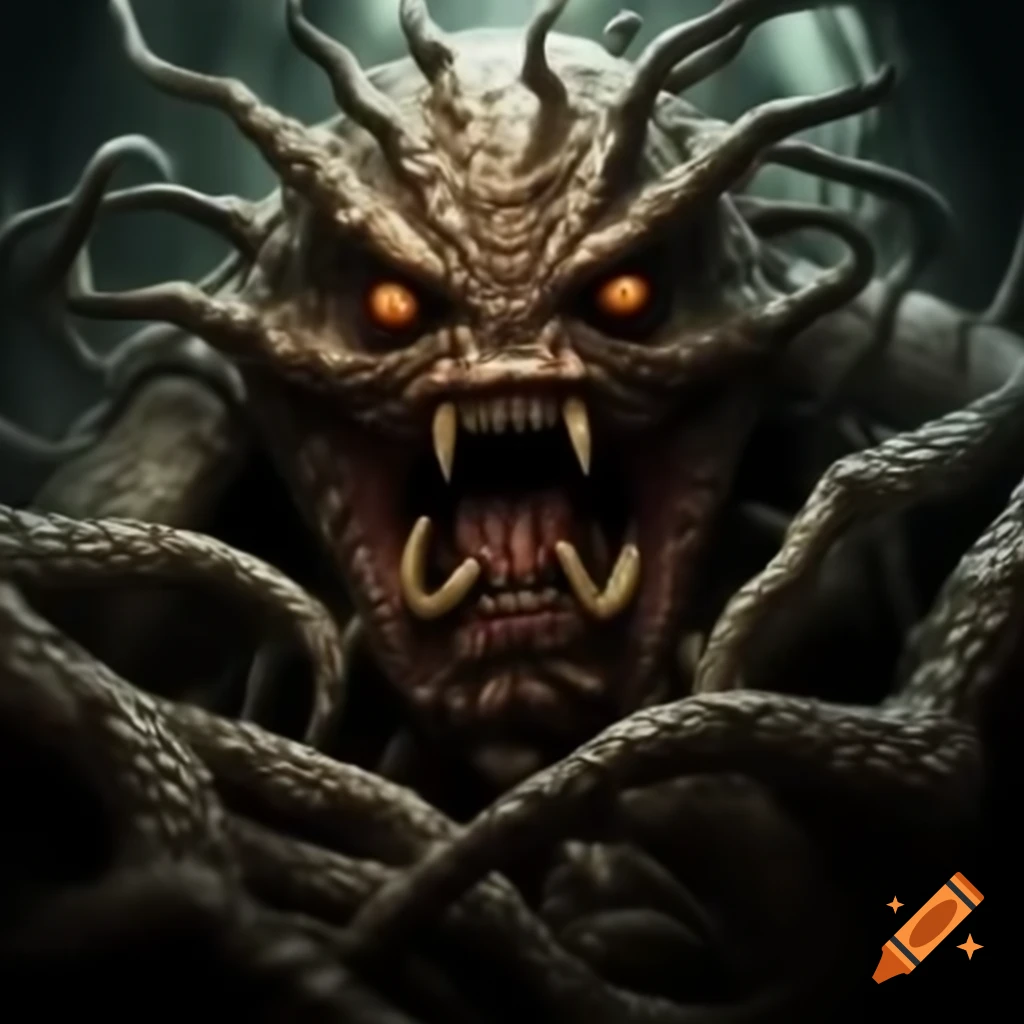 Beholder creature with grimdark features and eyes on stalks