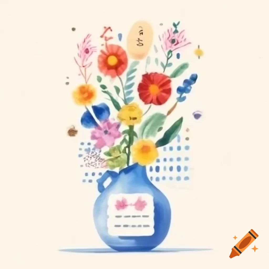 Cartoon-style watercolor image of a positive affirmation card with unique design and motivational message