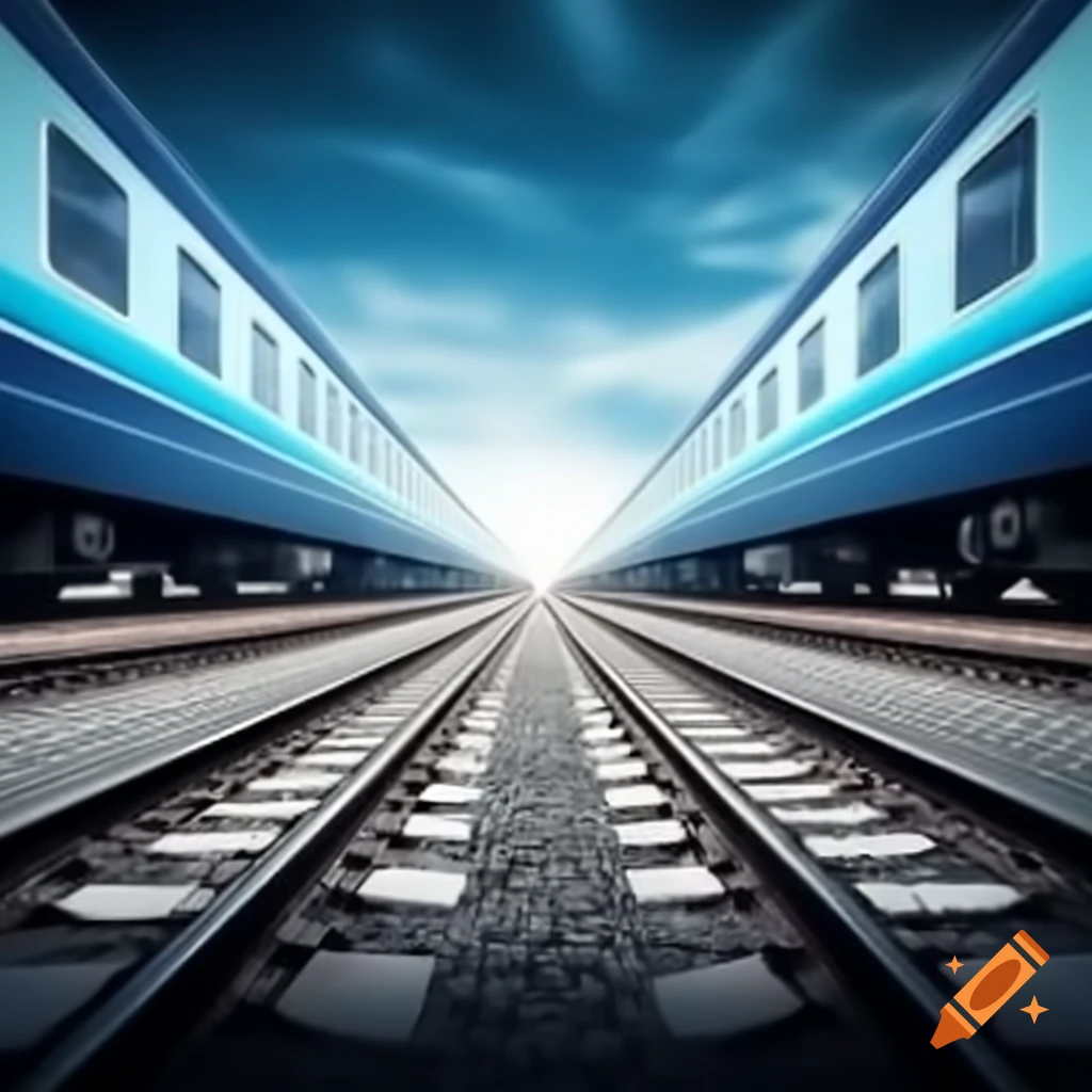 Modern trains background for presentation on craiyon