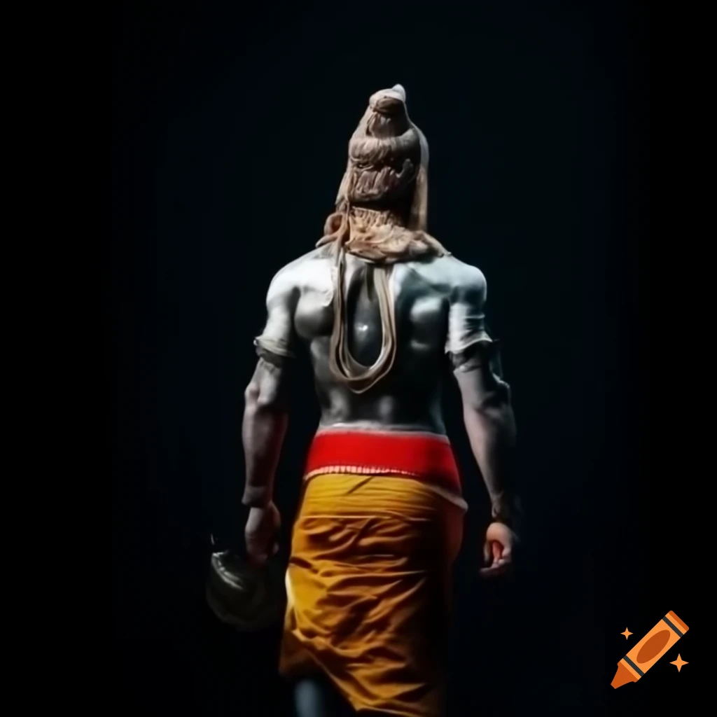 Mobile wallpaper of Mahadev standing with a smile in dark background