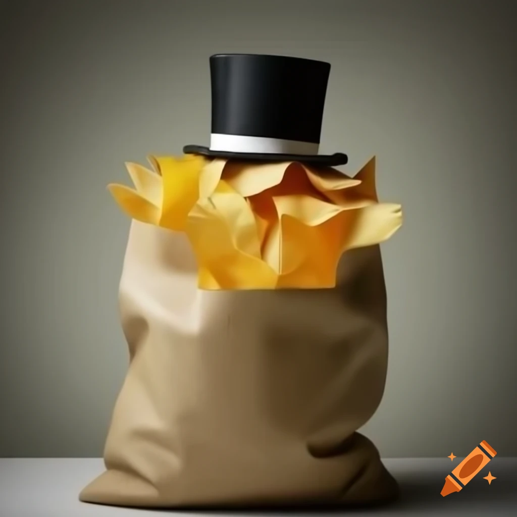 Bag of chips wearing a tophat