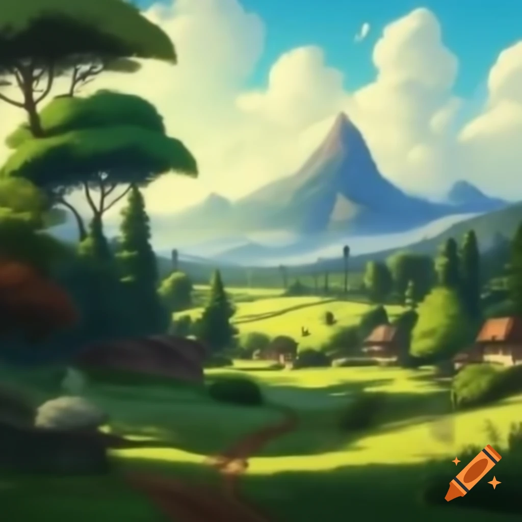 Jungle landscape featuring vibrant greenery