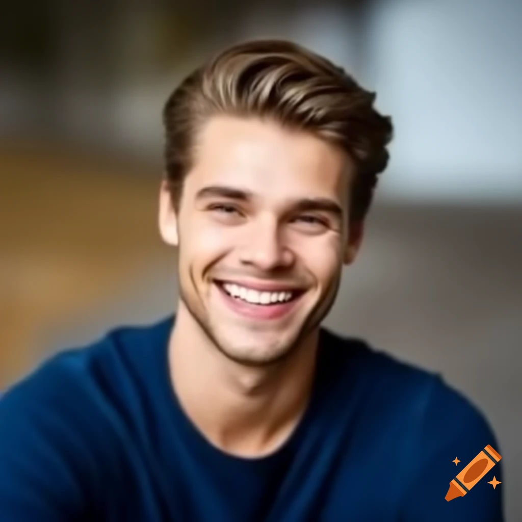 Smiling male from the netherlands on Craiyon