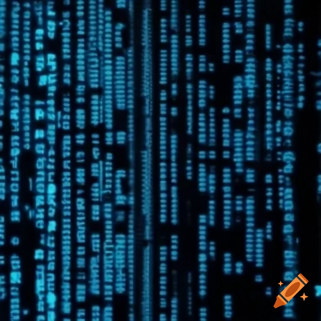 Abstract representation of code matrix on Craiyon