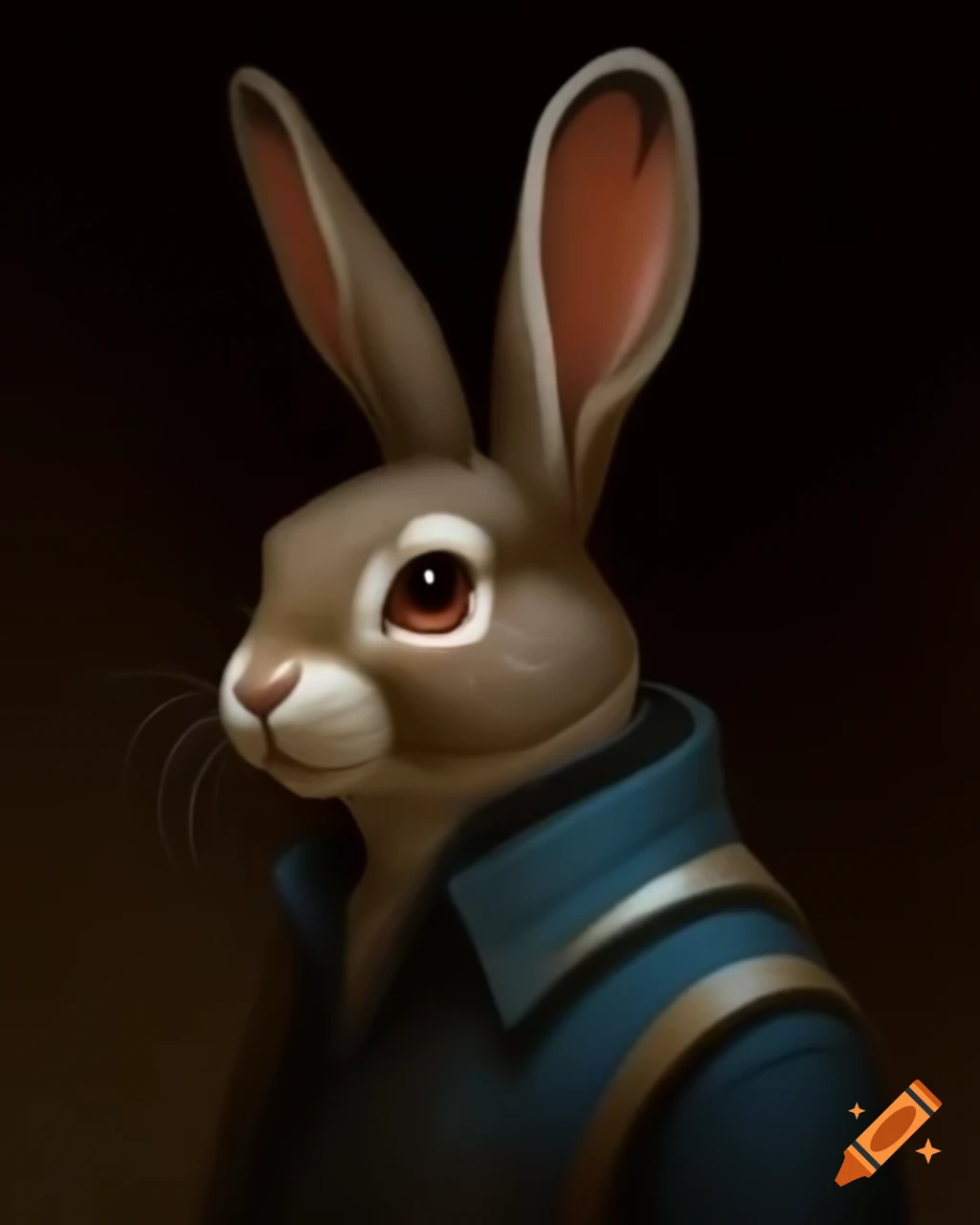 Anthropomorphic bunny portrait