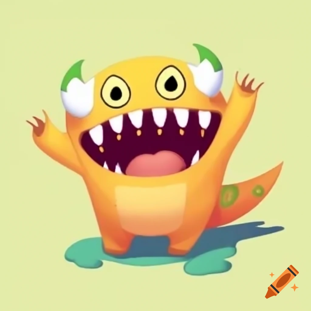 Happy cartoon monster artwork inspired by Zelda