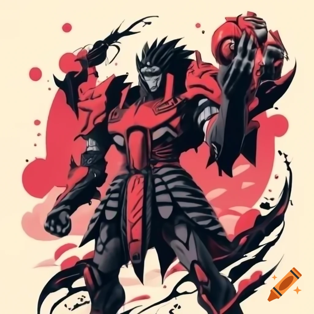Megatron battling Madara Uchiha in an epic confrontation