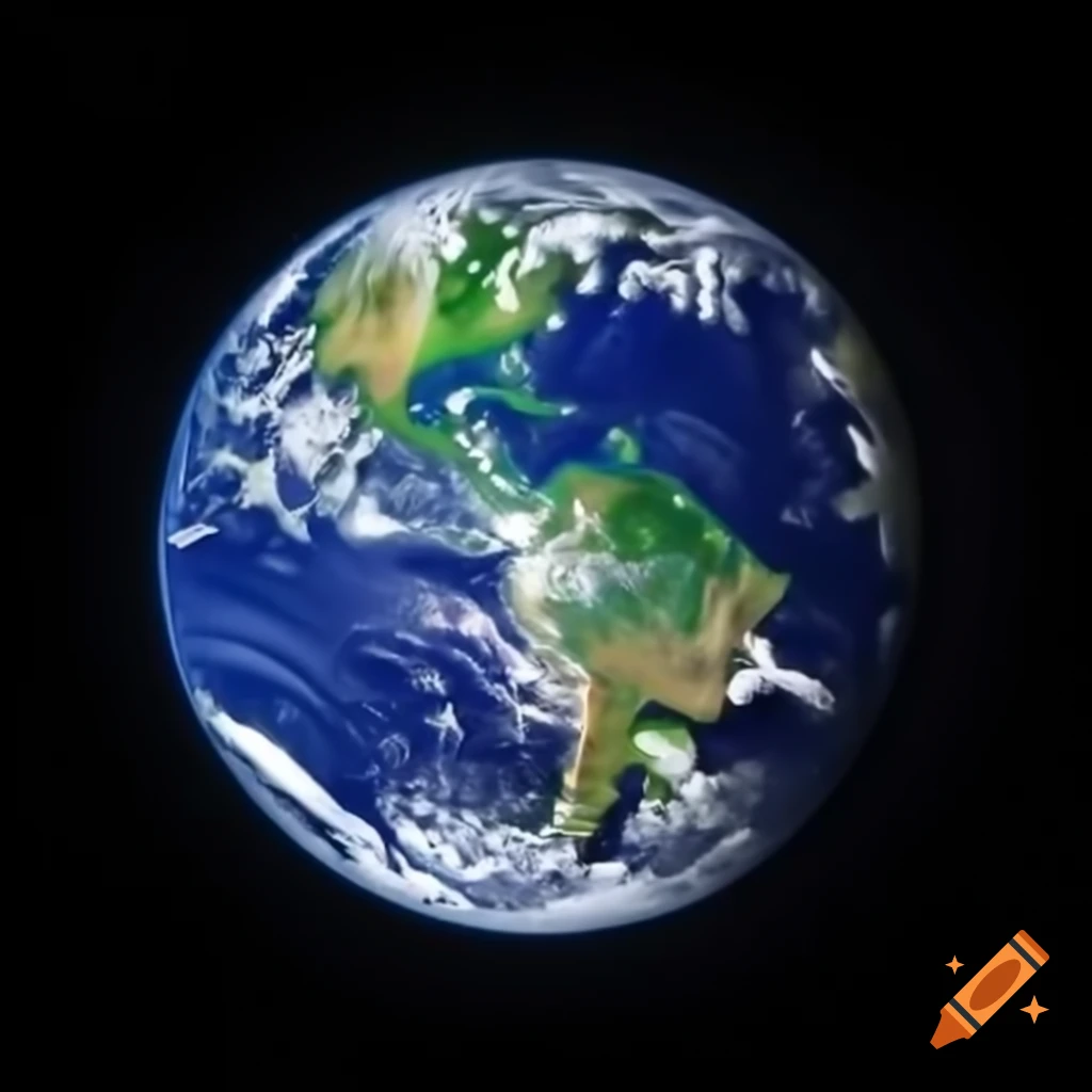 Earth view from space showcasing the planet's curvature