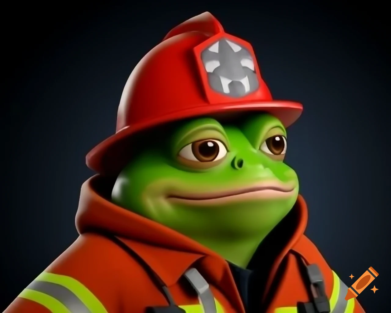 Firefighter Frog movie in Disney Pixar 3D animation style