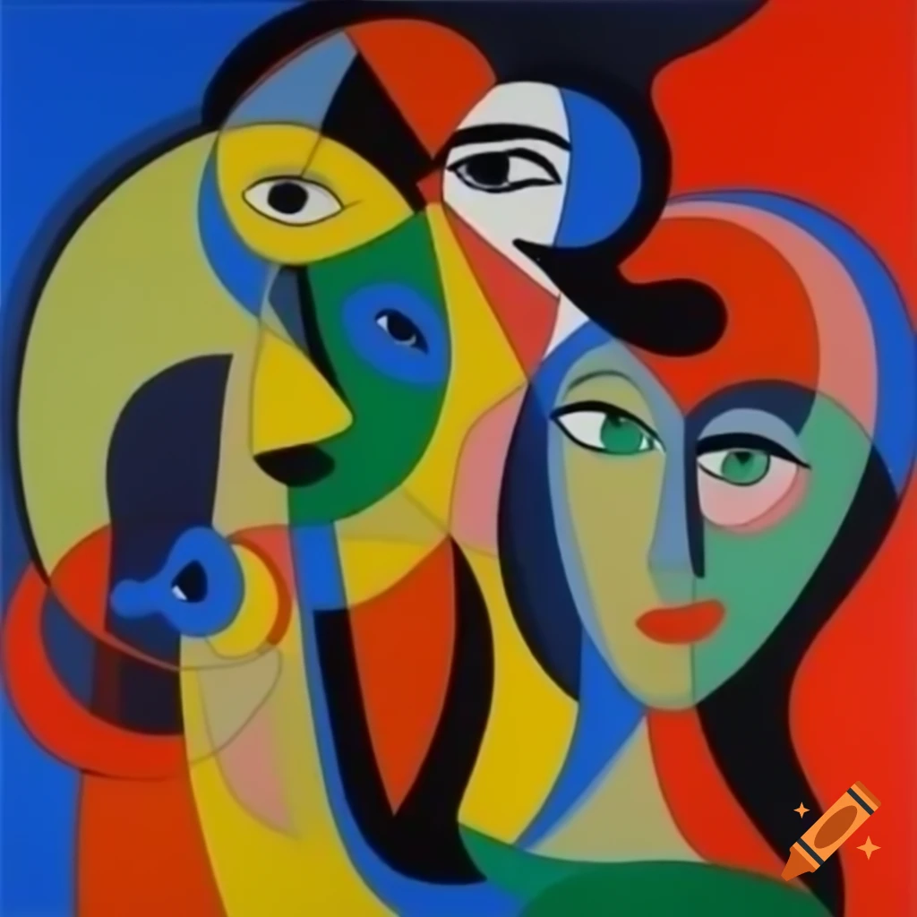 Reinterpretation of Picasso's Demoiselles by Fortunato Depero