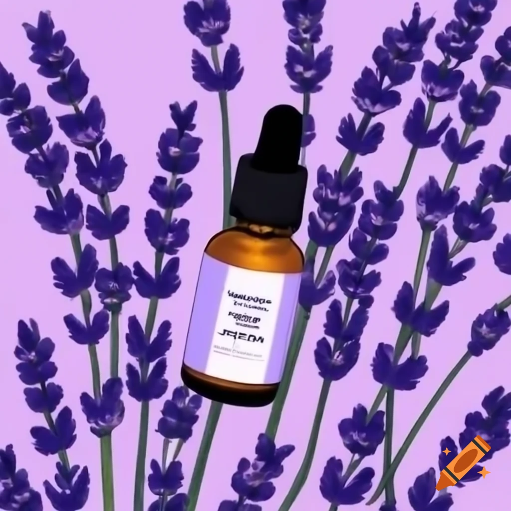 Different lavender essential oils in bottles