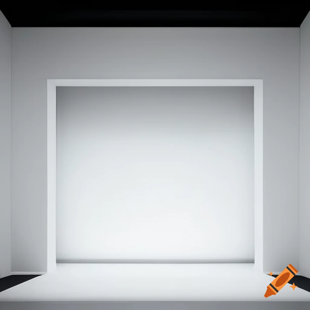 White stage with runway setup