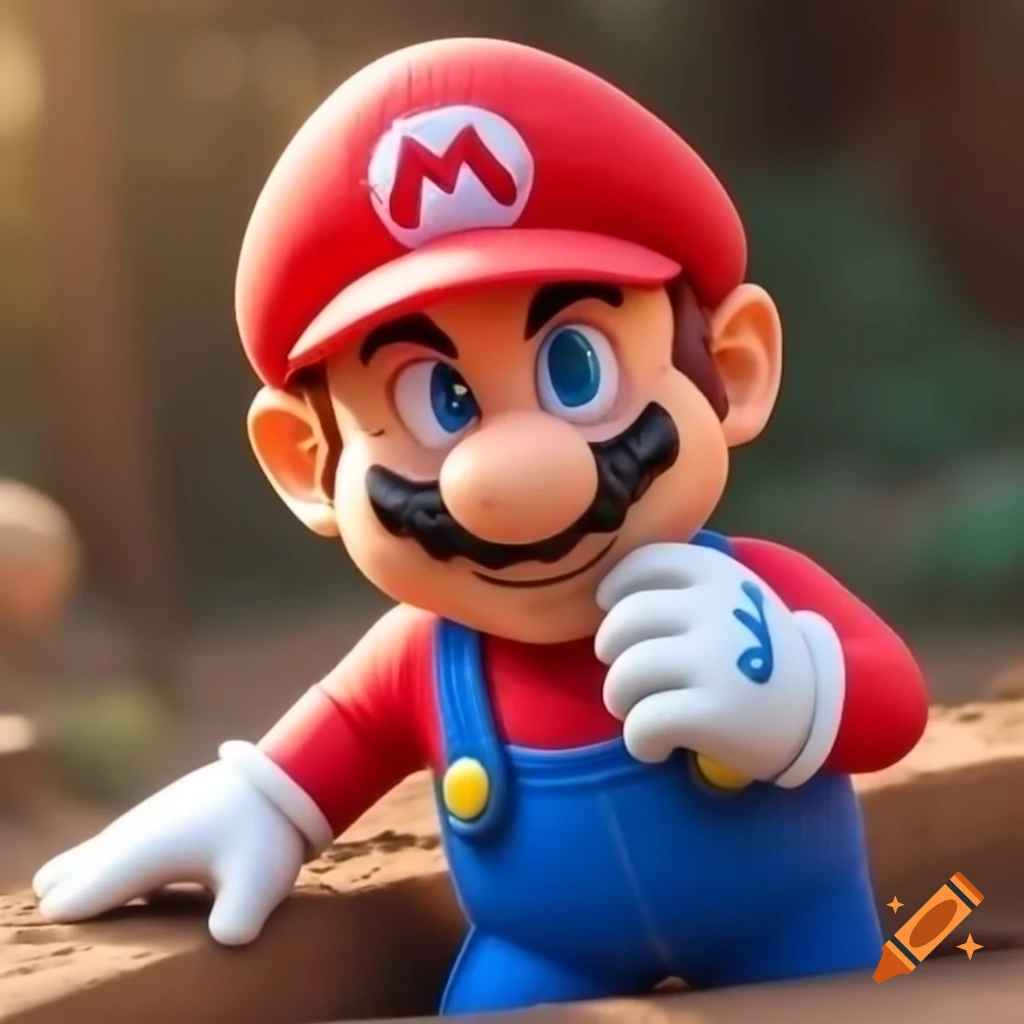Cartoon character resembling Mario in a gangsta style
