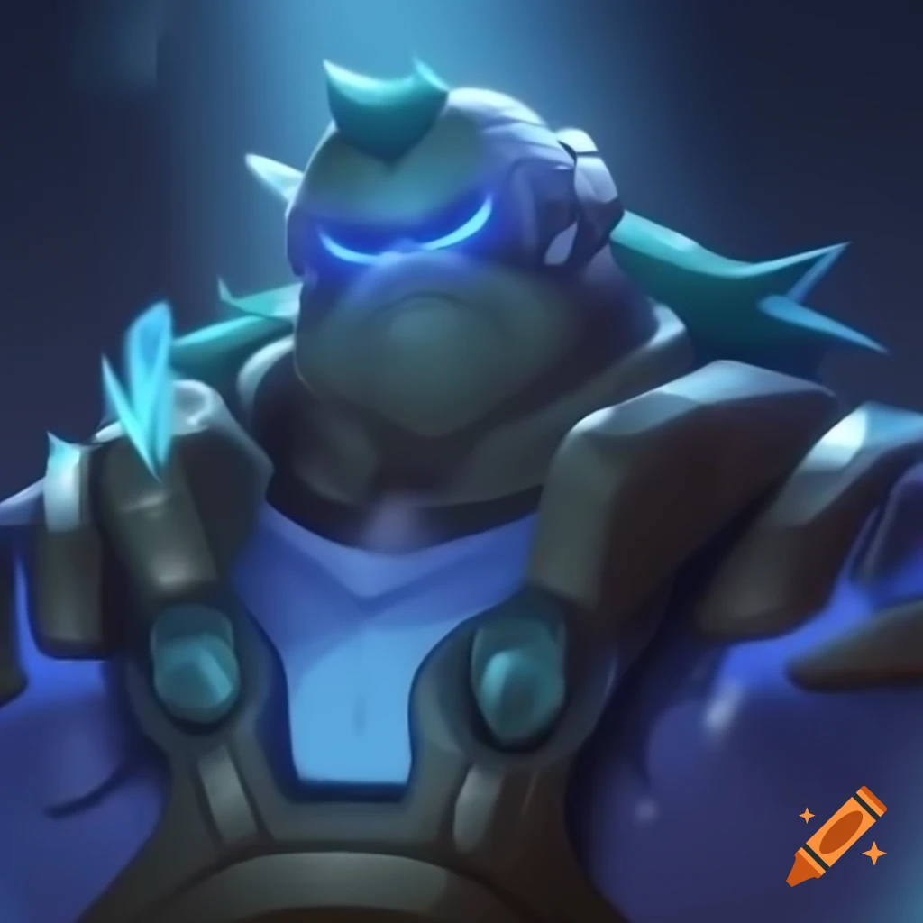 Merman character from overwatch in a vibrant underwater setting on craiyon