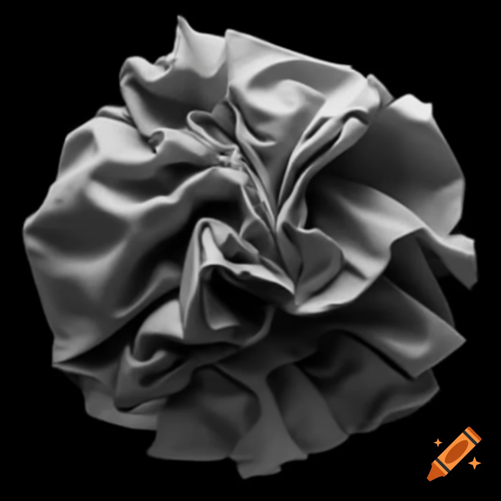 Close-up of irregularly shaped fabric showcasing manual heat deformation techniques
