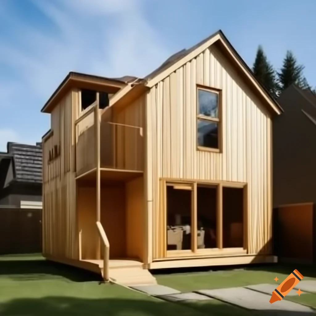 Rustic wooden house in a natural setting