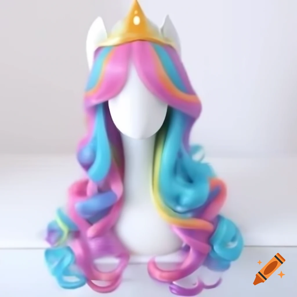 Collage of Princess Celestia with long wig
