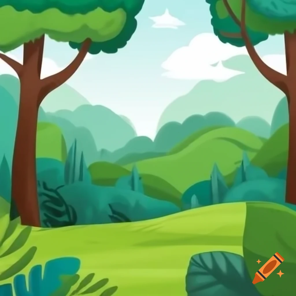 Painting of a forest