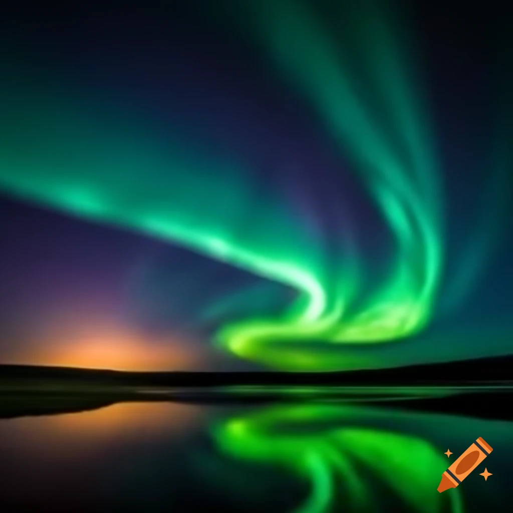 Embers aurora borealis lighting up the night sky