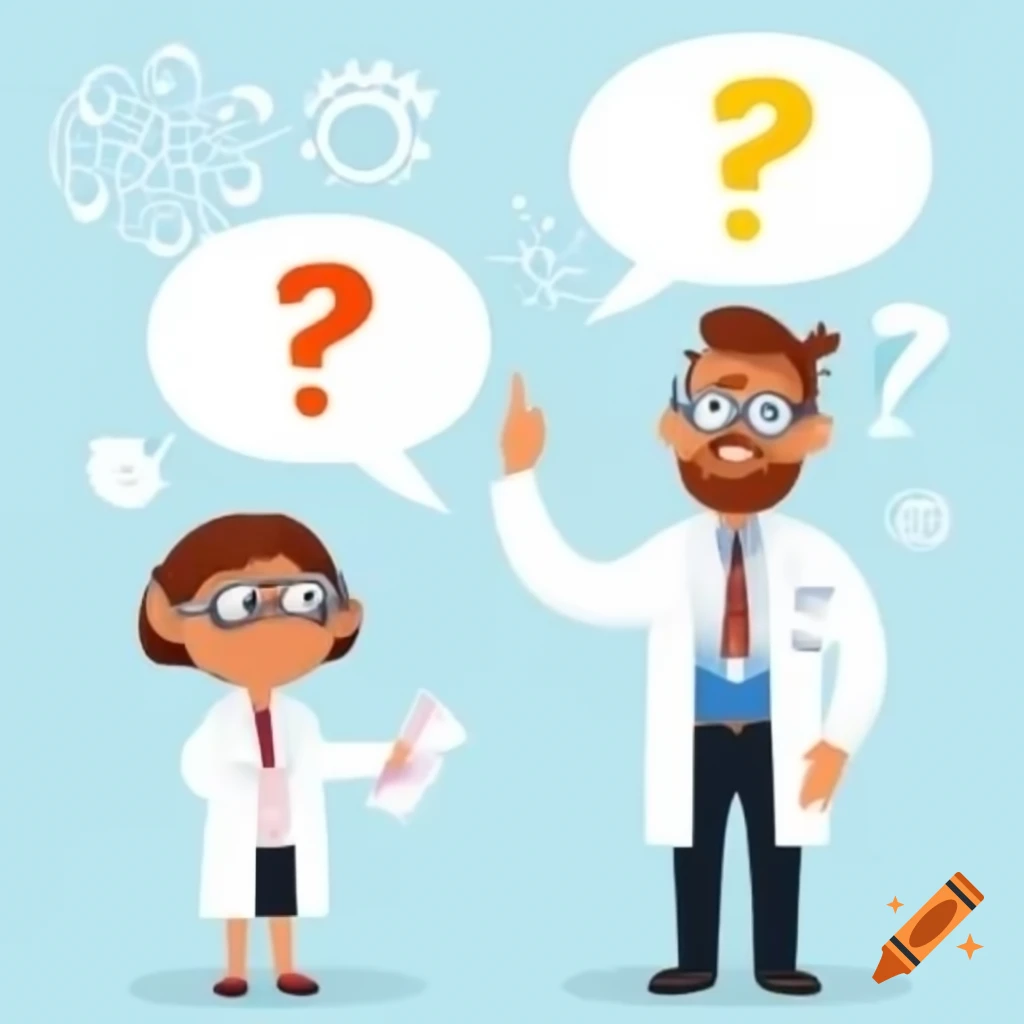 Cartoon depicting research questions
