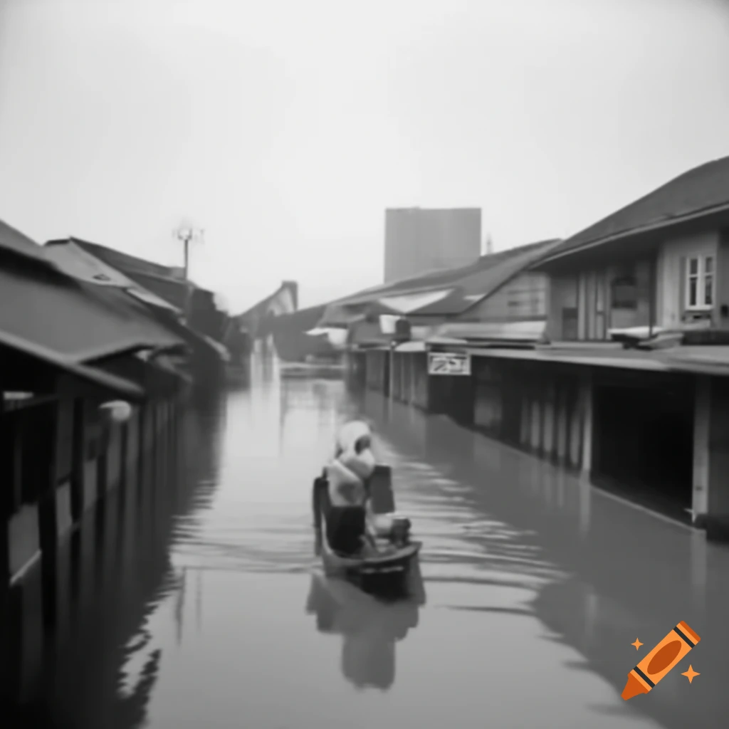 Dutch canals in Jakarta, 1600s, for flood control and transport