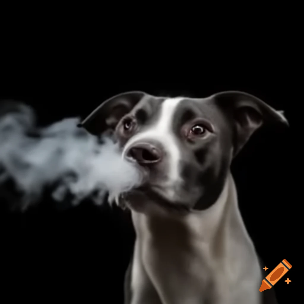 Pet smoking in a playful setting