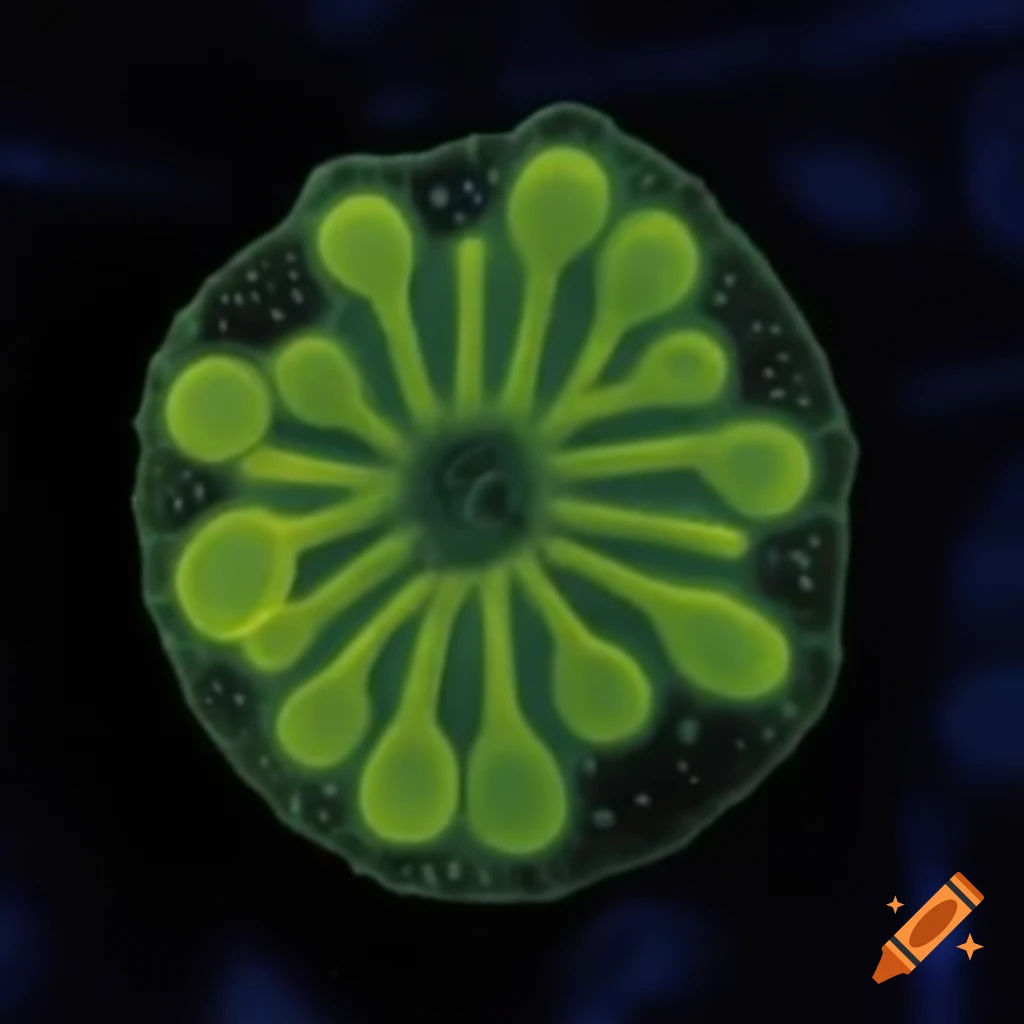 Monochromatic microscope image of plant cells