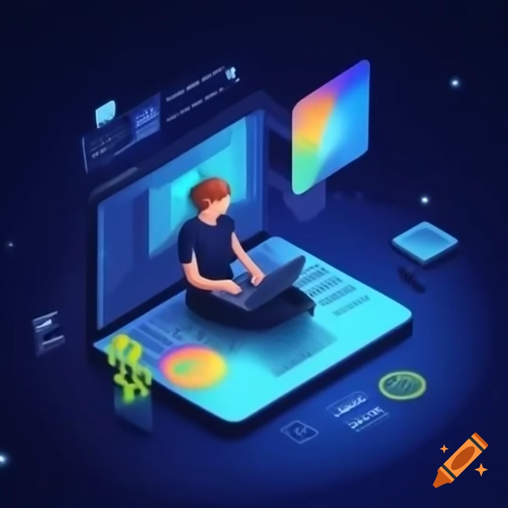Person using internet on a laptop