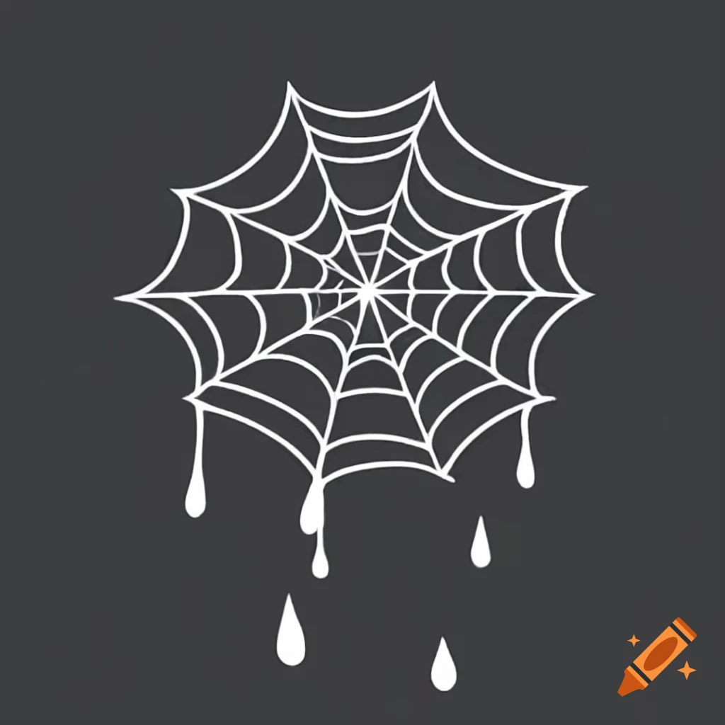 Close-up of dripping spiderweb glistening with dew
