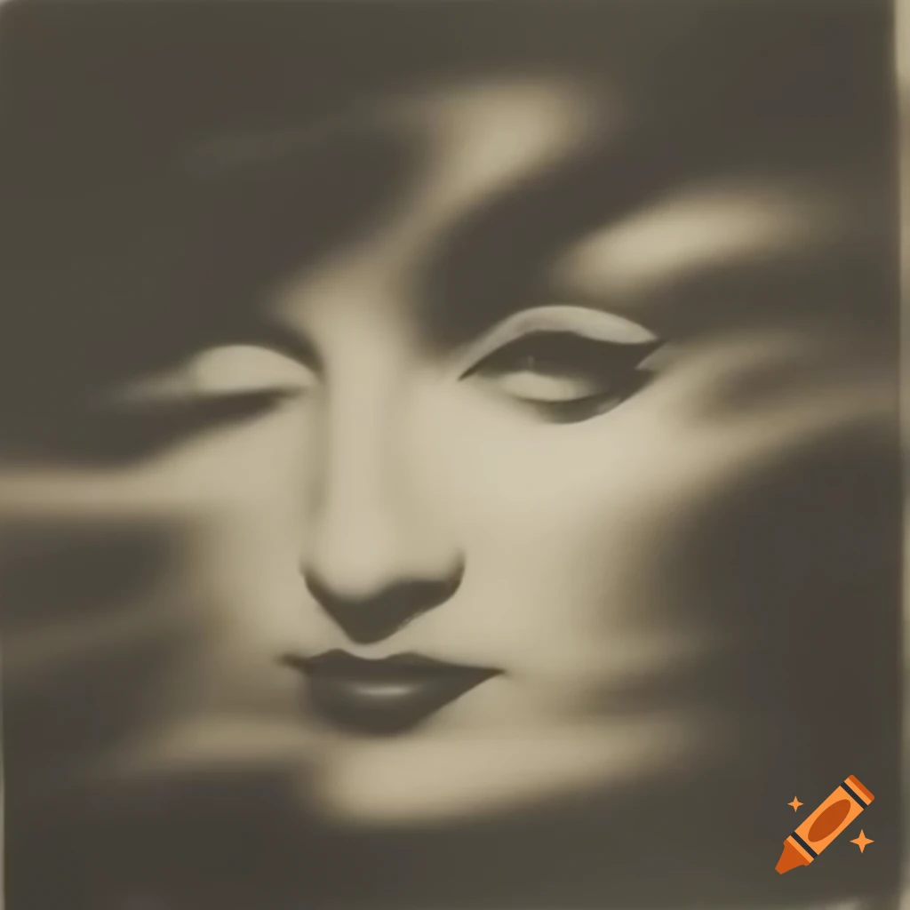 Retro surrealist graphic in black, white, and sepia tones