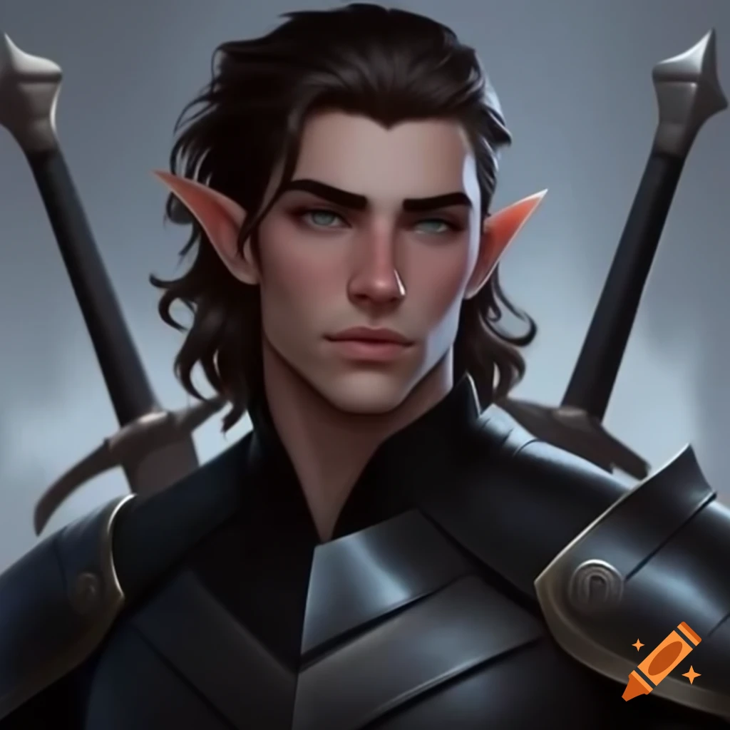 Brooding Youth With Black Cloak And Scarred Features Dressed In Leather 