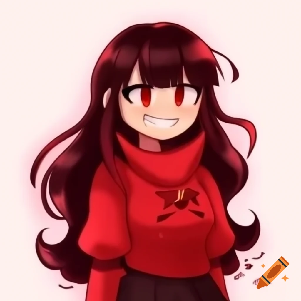 Character mashup of Etna from Disgaea and Undyne from Undertale