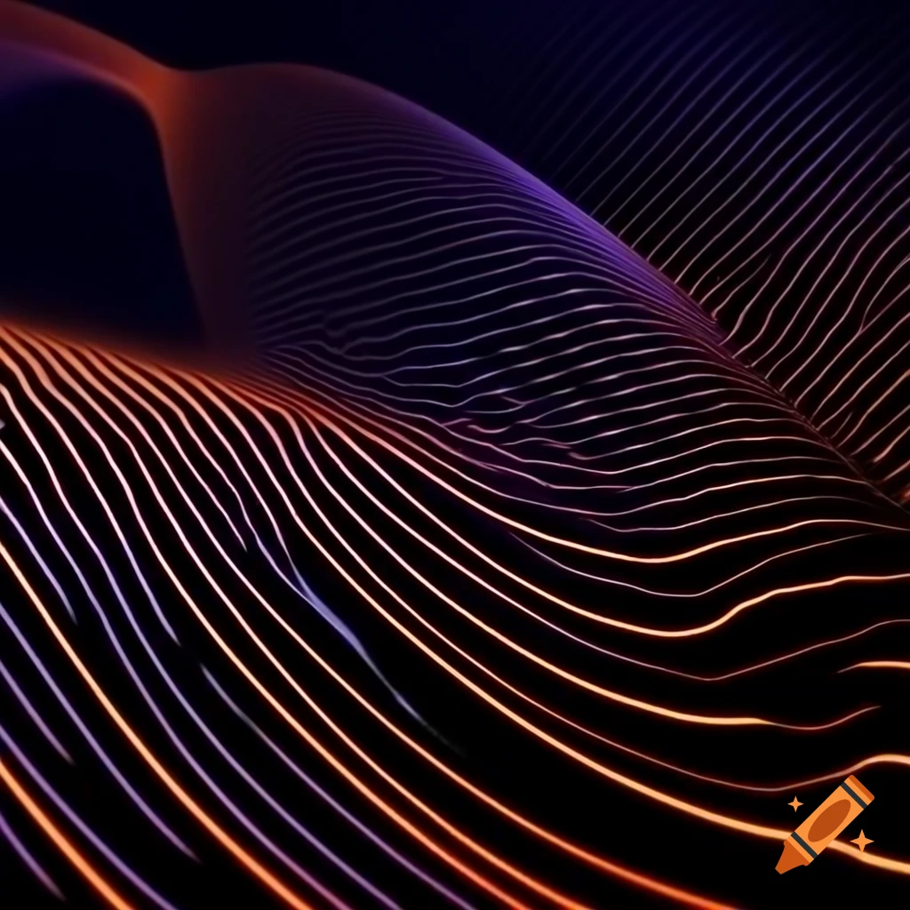 Abstract mesh ripples with laser and quantum elements