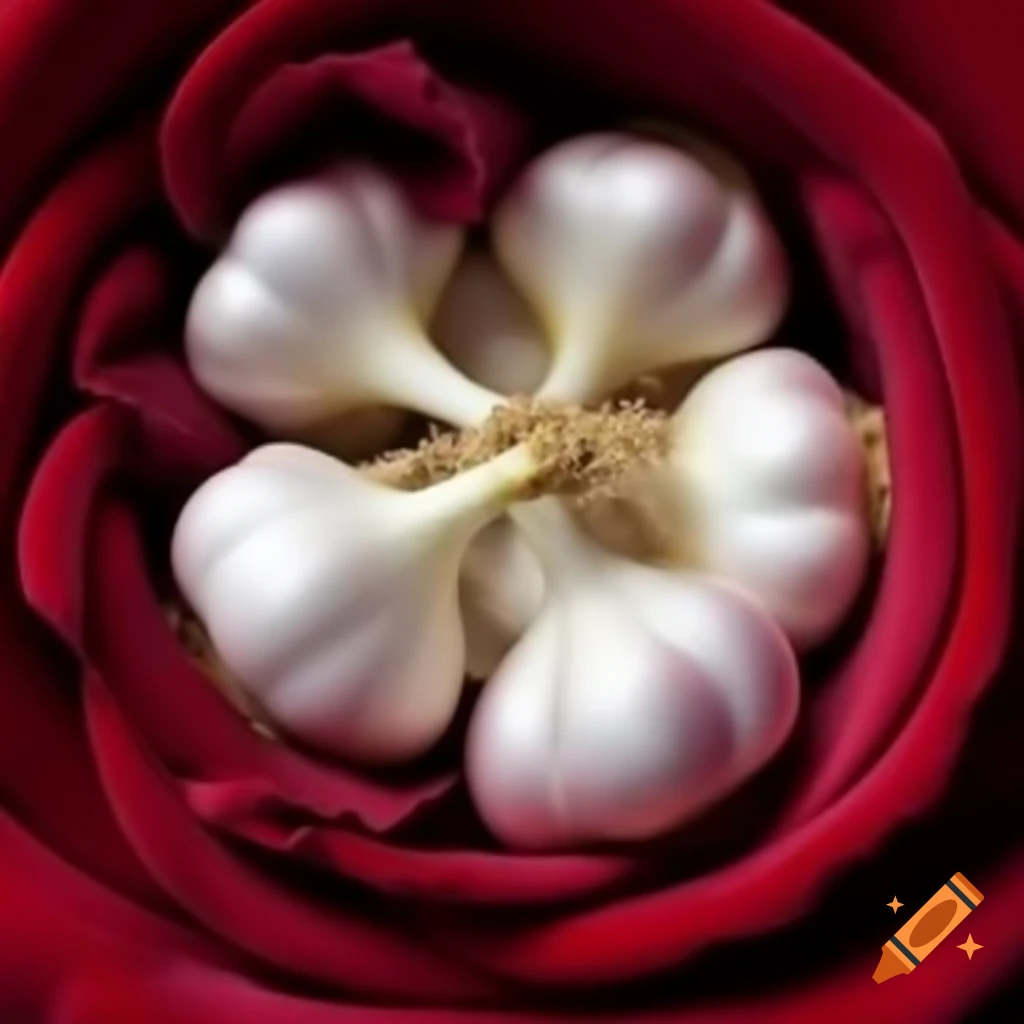 Rose garlic hybrid showing unique characteristics