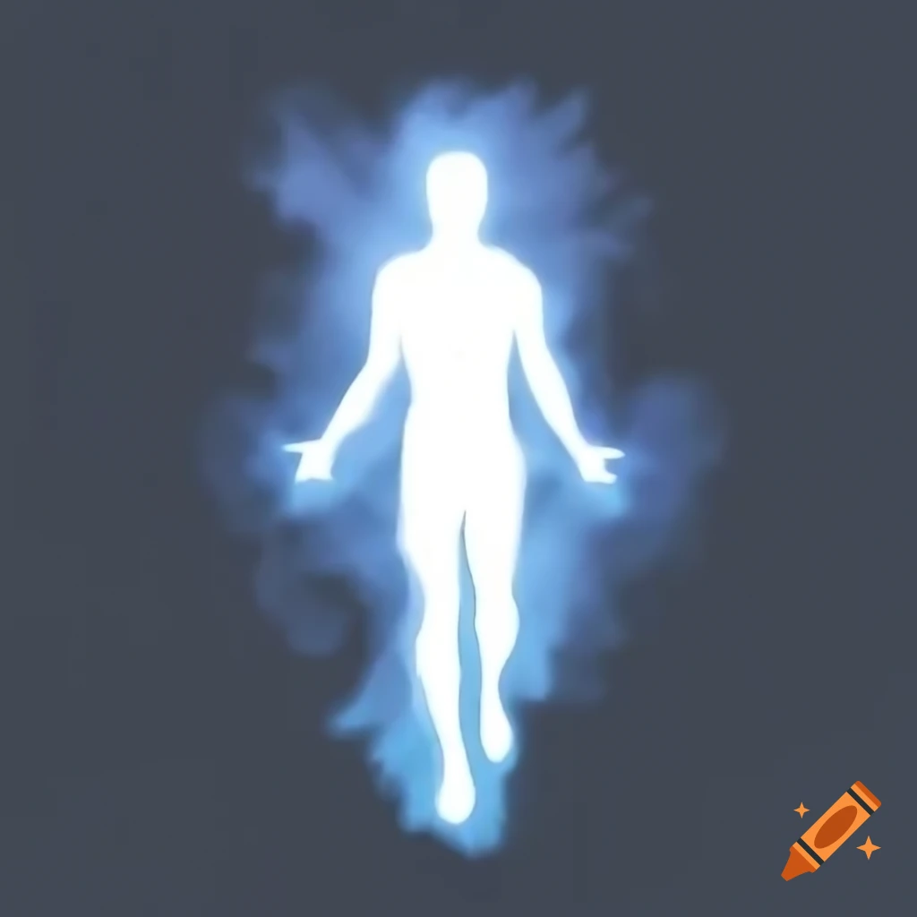 Spray painted artwork of a powerful human aura