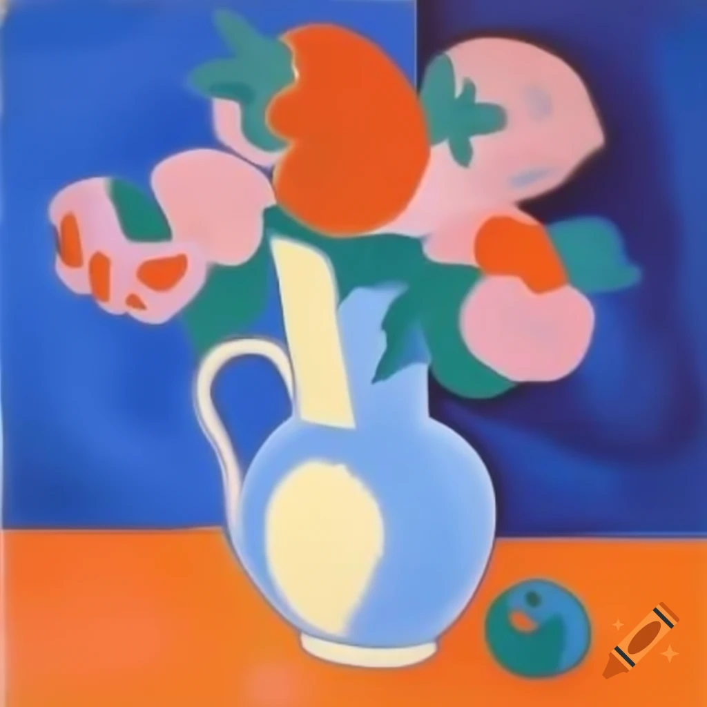 Artistic fusion of guernica style and marimekko patterns on craiyon